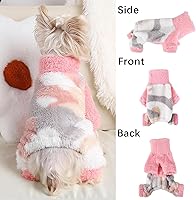 Vista 5 de Pijamas para perro Pjs suéter de vellón para perro, ropa para cachorros lindos para perros pequeños, chihuahua, Yorkie, ropa para niñas y niños