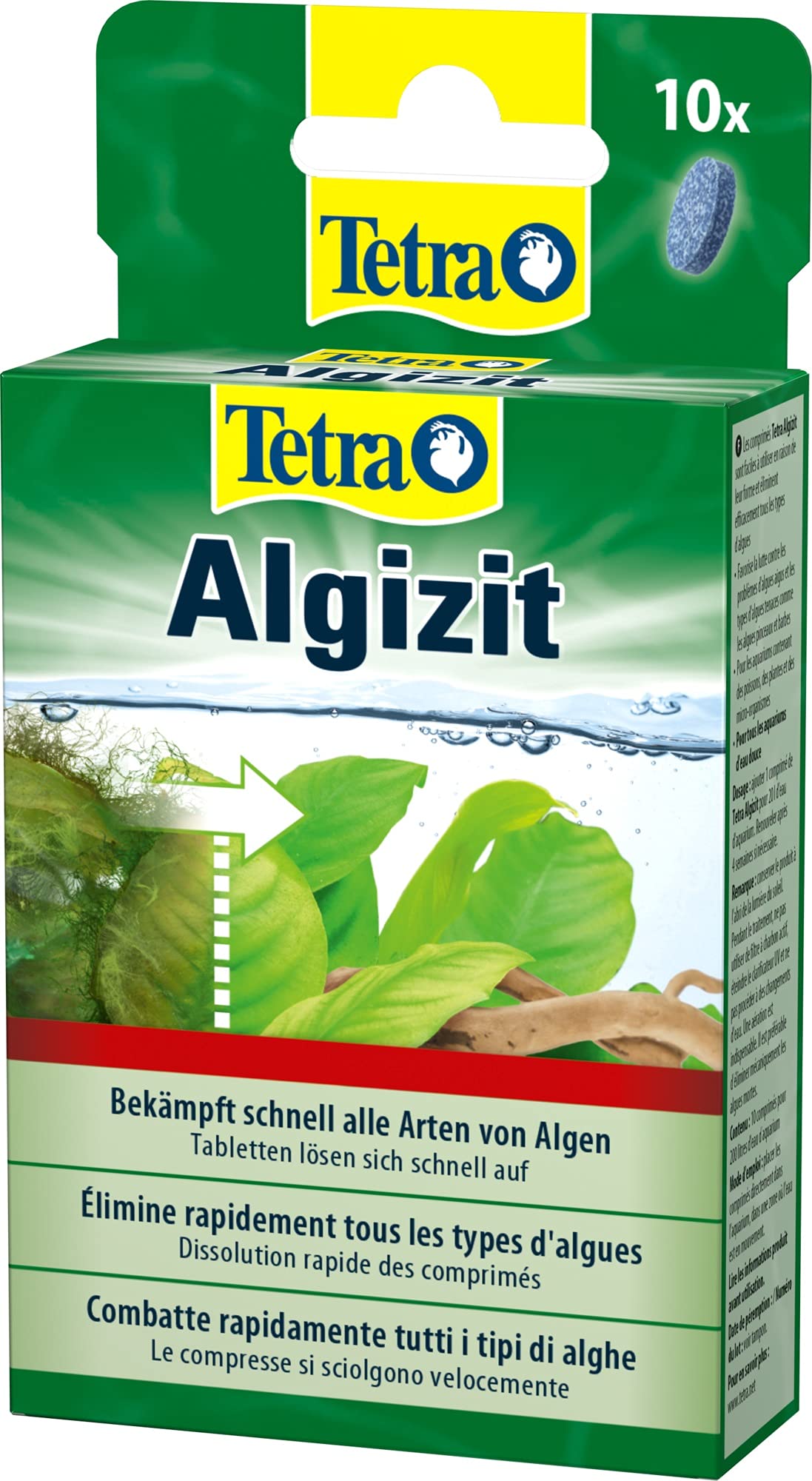 Tetra Algizit(10 pastillas), combate eficazmente todo tipo de algas