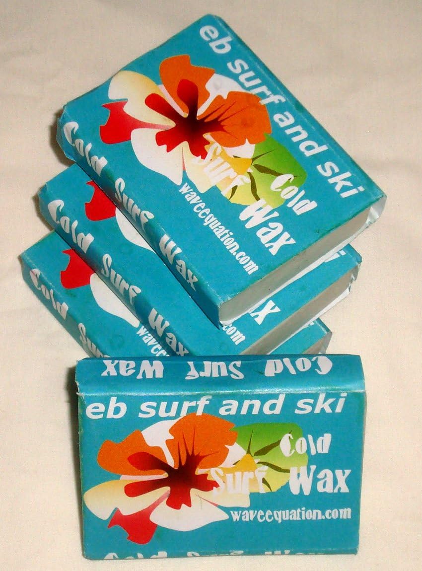 Wave Equation Cold Surf Wax All Natural Beeswax 4 Pack