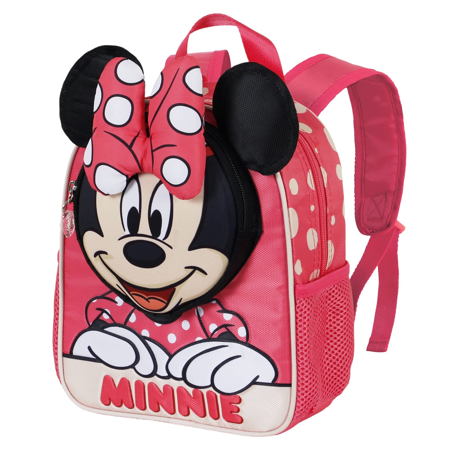 Disney Minnie Mouse Bobblehead-Mochila Pocket, Rosa, 22 x 28 cm, Capacidad 6 L