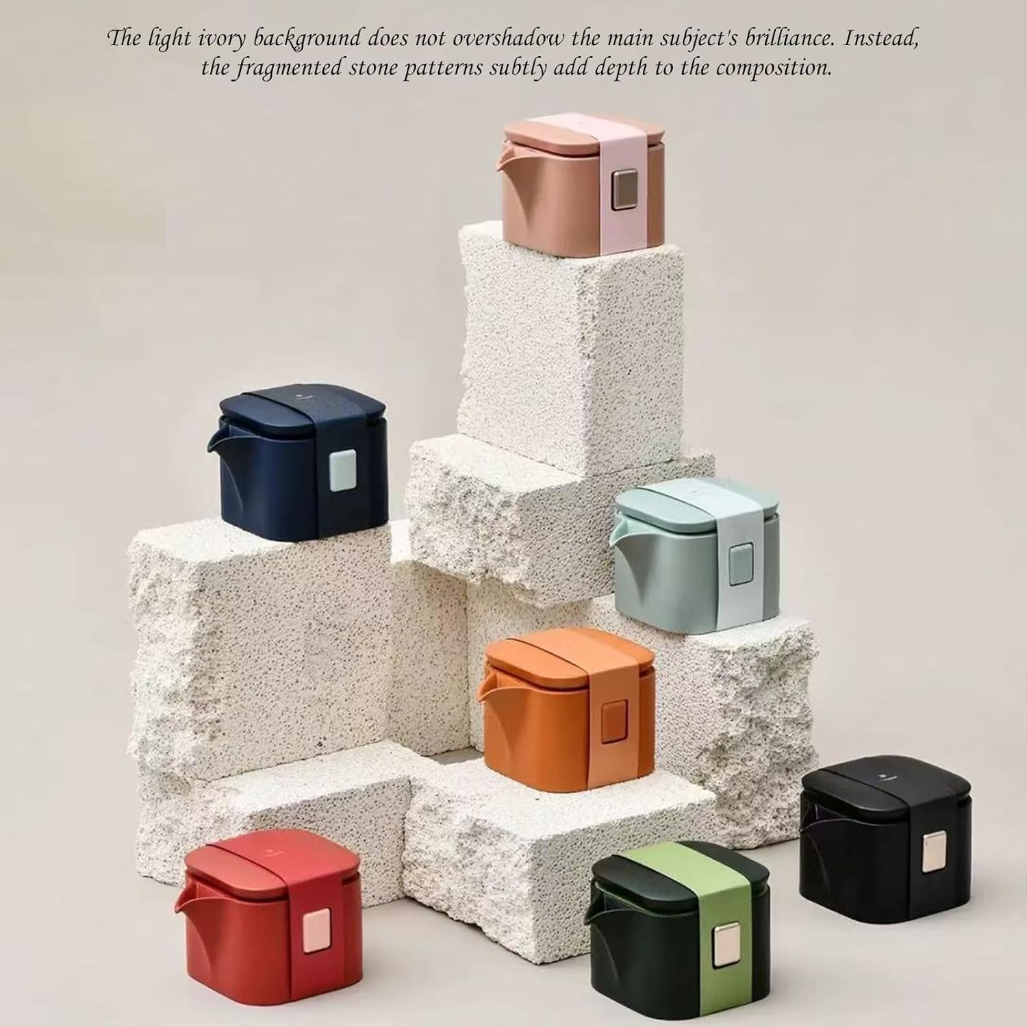 10PCS Food Jewelry Photography Background Props Waterproof Beige Textured Stone Irregular Props for Photoshoot Original Design Product Cosmetics Fragrance Photo