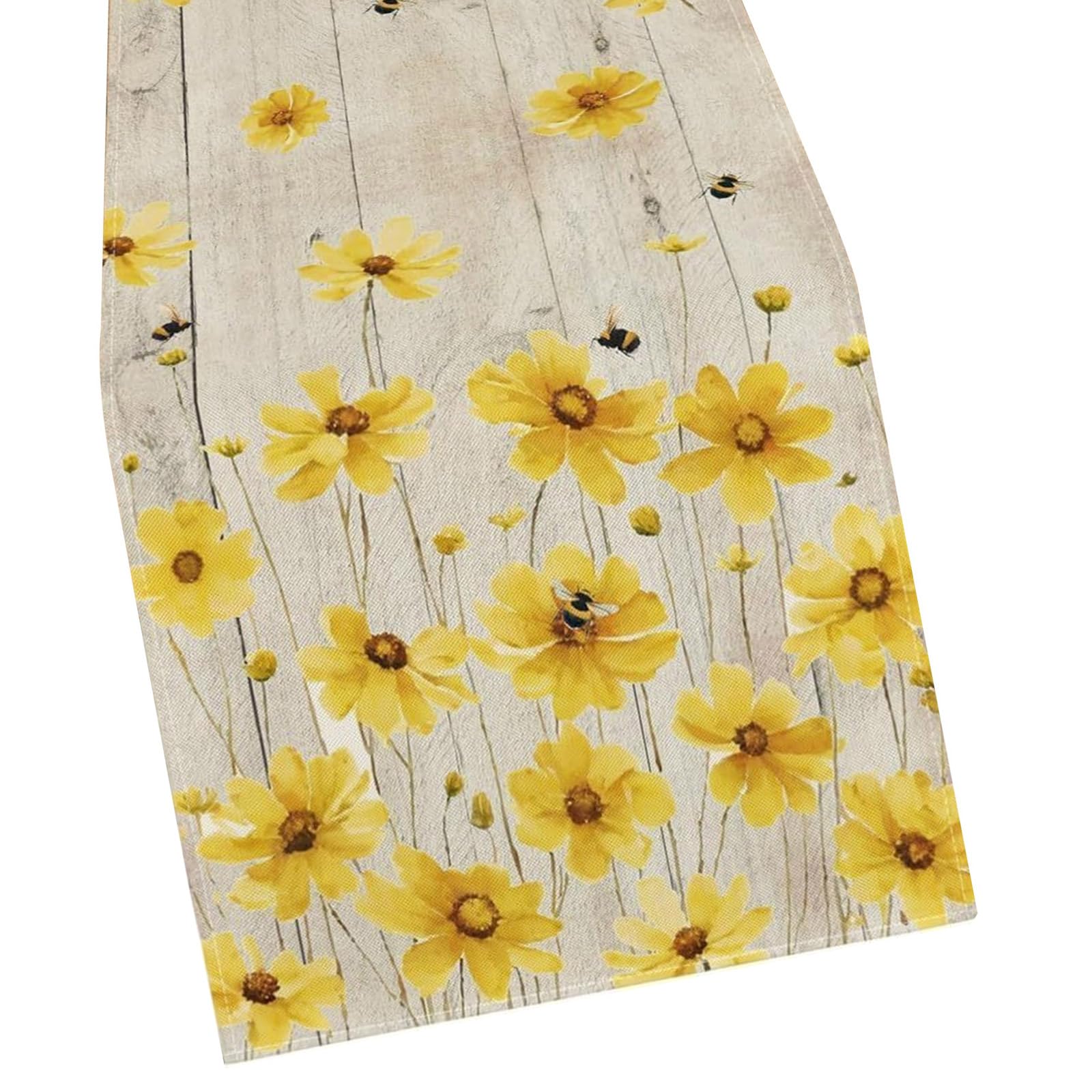 NVOQILIN Florals Polyester Table Runner Decorative Dining Table Cover for Seasonal Home Decoration Rustics Home Decoration Tablecloth