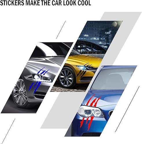 Miniatura 4 de 2 calcomanías de marca de garra para automóviles, faros delanteros, calcomanías de rayas de vinilo para autos deportivos, SUV, camionetas, ventanas,