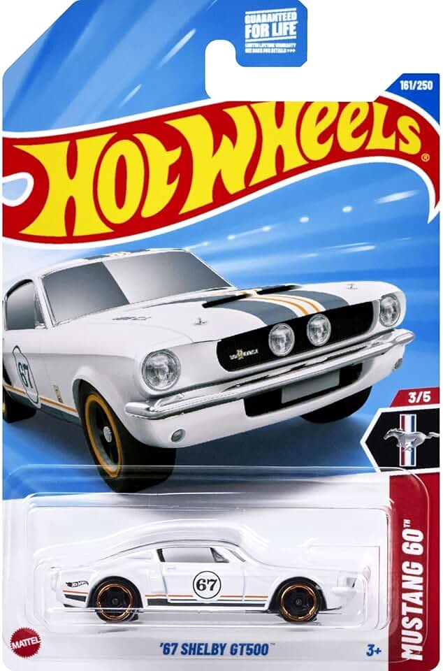 Hot Wheels '67 Shelby GT500 [白色] 野馬 60 3/5、161/250、1:64 比例壓鑄車