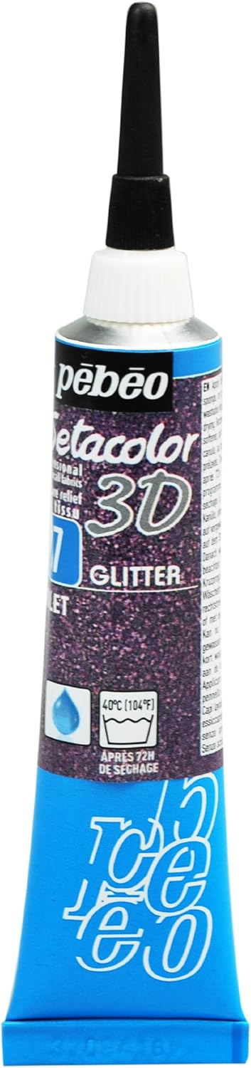 Pebeo Setacolor 3D Fabric Paint, 20ml, Metal Pearl