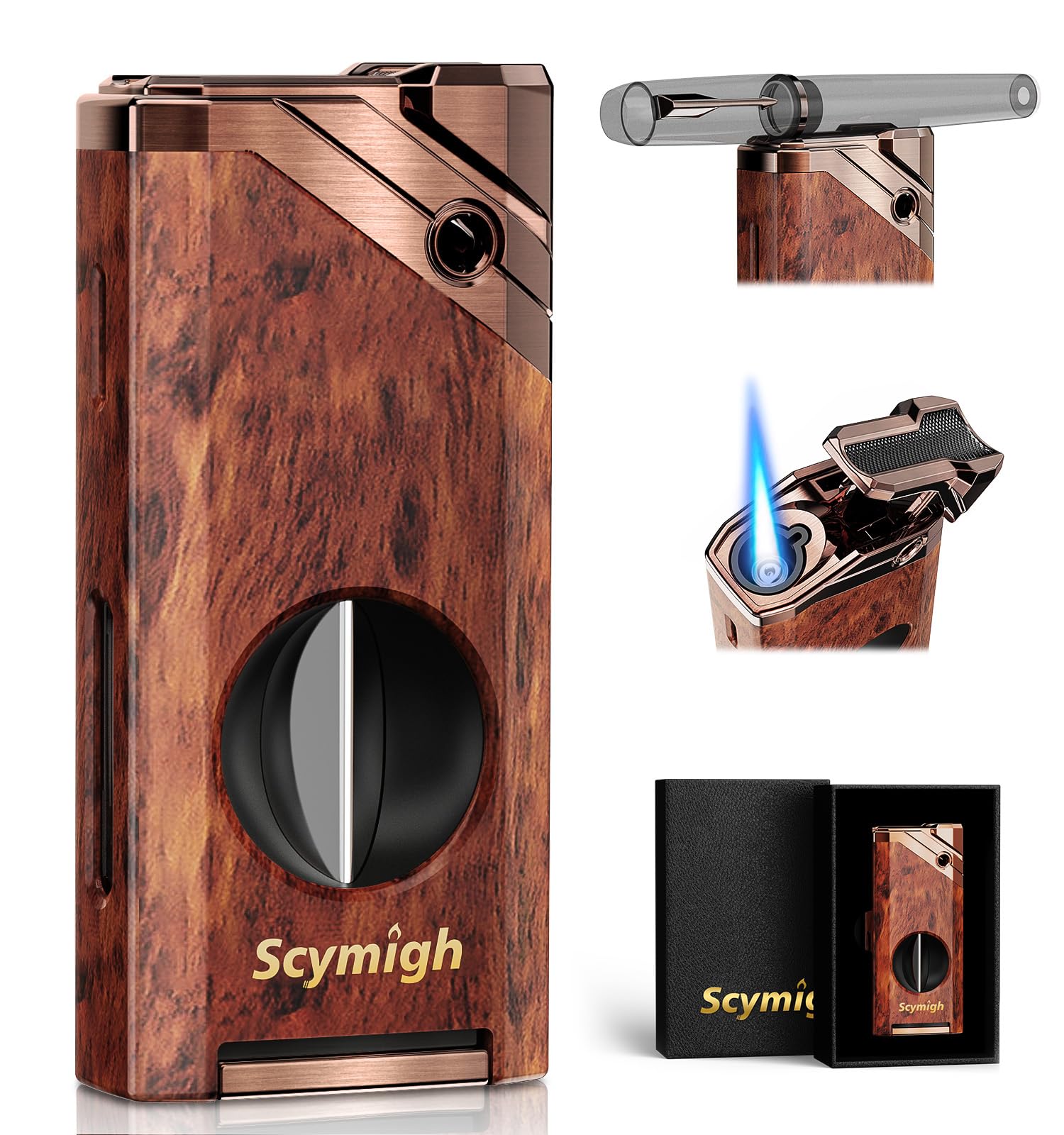 All-in-One Torch Lighter with Tool for Men Outdoor Activities
| Windproof Flame Refillable Butane Lighter for Men Candl 