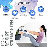 Vista 4 de Juego de anillo y pelota de pilates con 3 bandas de resistencia, equipo de pilates para entrenamiento en casa, anillo de pilates de círculo mágico