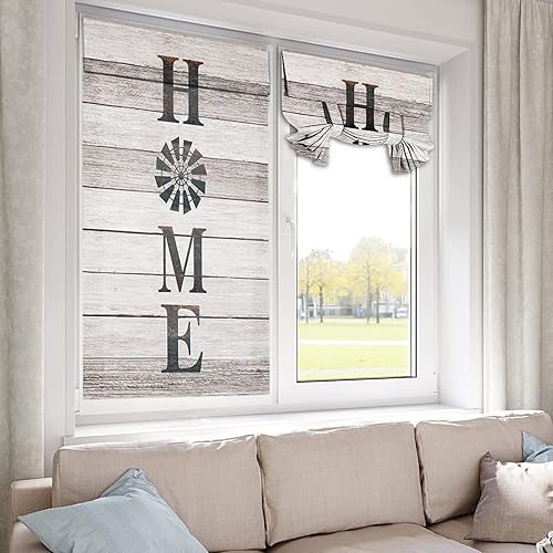 Miniatura 4 de Cortinas de puerta para ventanas de puerta, cortinas rústicas de madera de molino de viento para puerta de vidrio francesa, privacidad con