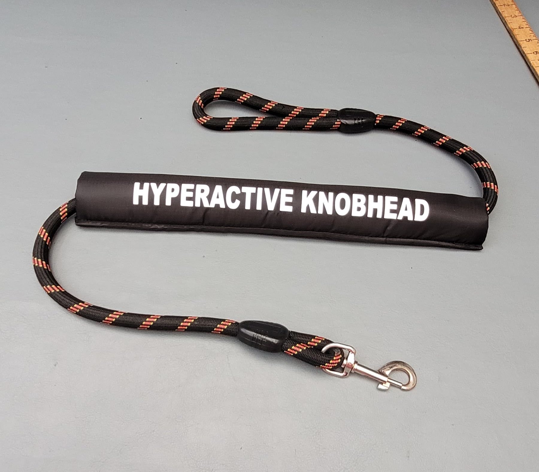 hyperactive knobhead dog lead sleeve cover wrap, colour choices (blue) (orange)