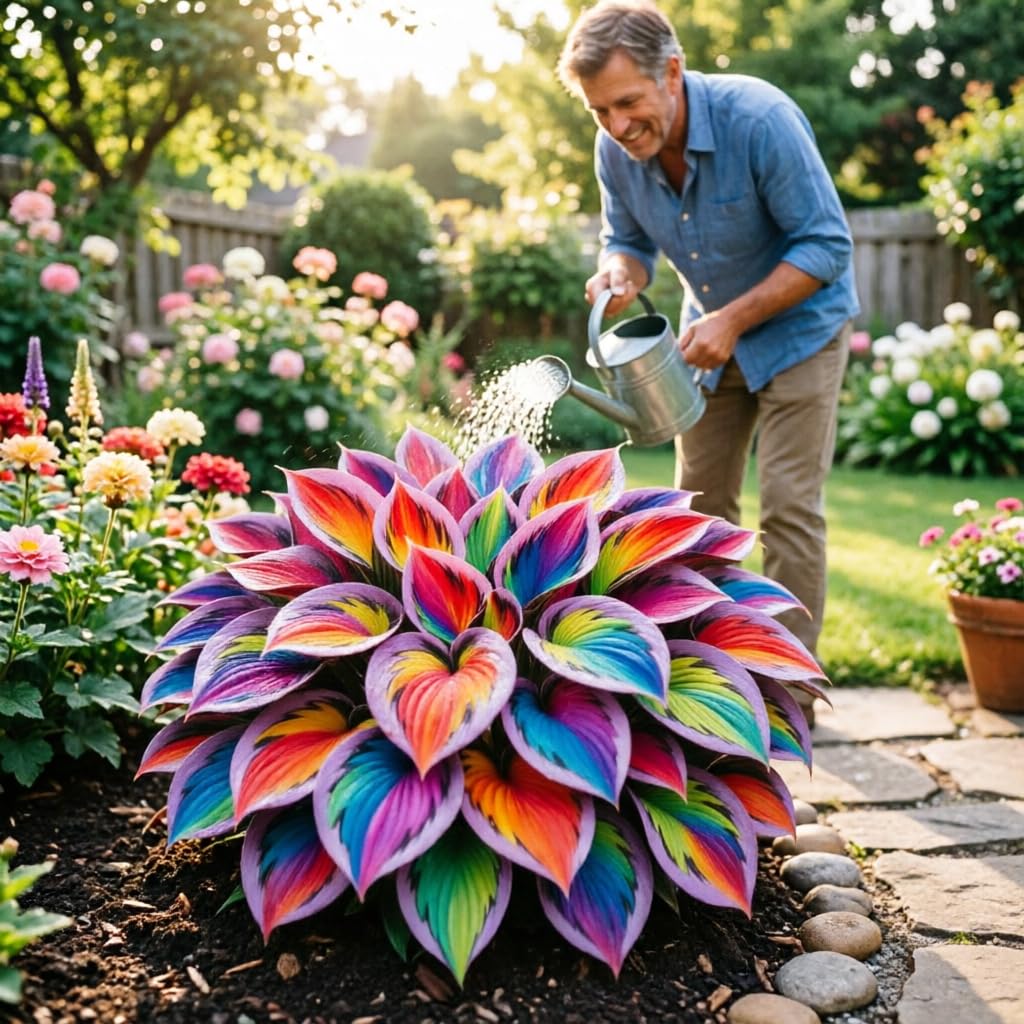 Hosta Butterfly ‑ Fogliame Decorativo per Aiuole in Ombra-15bulbi-g
