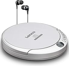 Lenco CD-201 - Tragbarer CD-Player Walkman - Diskman - CD Walkman - MP3 Funktion - Antishock - Mit Kopfhörern und Mikro USB Ladekabel - Silber