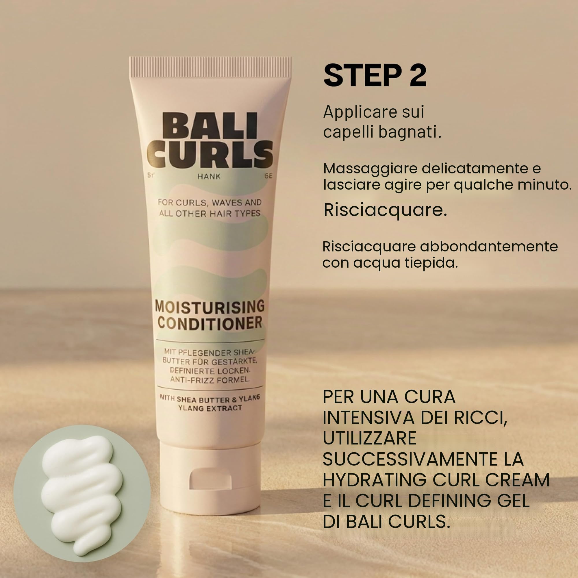 Bali Curls, set da 4 pezzi, dimensioni da viaggio per ricci sani e definiti – shampoo, balsamo, crema ricci & Defining Gel – Set di cura compatto per viaggi, palestra e viaggi
