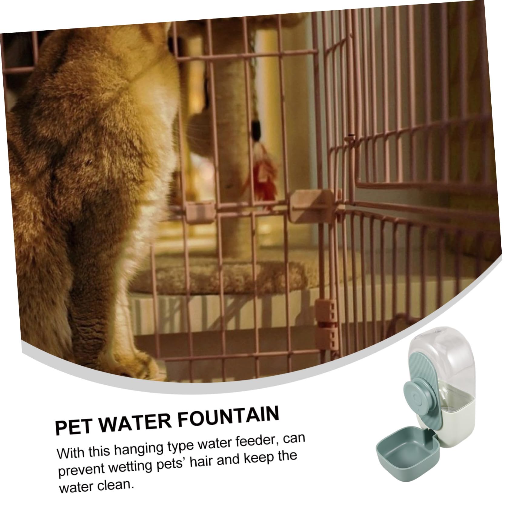 BESPORTBLE 5piezas Dispensador De Agua para Mascotas Colgante Comedero y Bebedero Automático para Perros y Gatos Accesorio Práctico y Compacto para Jaulas