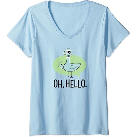 Women's The Pigeon "Oh Hello!" V-Neck T-Shirt