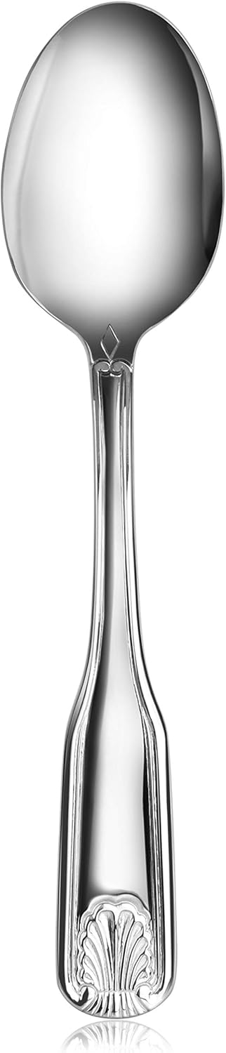 New Star Foodservice 58352 Shell Pattern, Stainless Steel, Dinner Spoon, 7.5-Inches, Set of 36