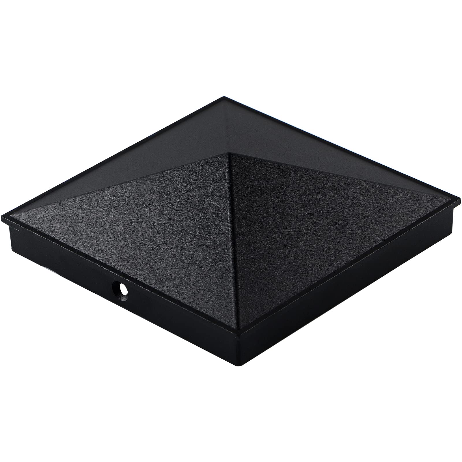 MOLIGOU Aluminiowe osłony słupków ogrodzeniowych 15 x 15 cm, osłony słupków pokładowych do rzeczywistych standardowych słupków drewnianych, opakowanie 4 szt. (czarne)