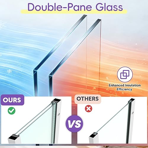 Miniatura 2 de Puerta de vidrio para perros de clima extremo, L