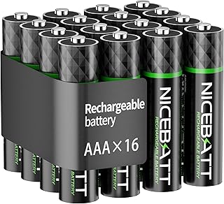 Rechargeable AAA Batteries 1100mAh, Premium NiMH Triple A Battery Low Self Discharge -16 Count