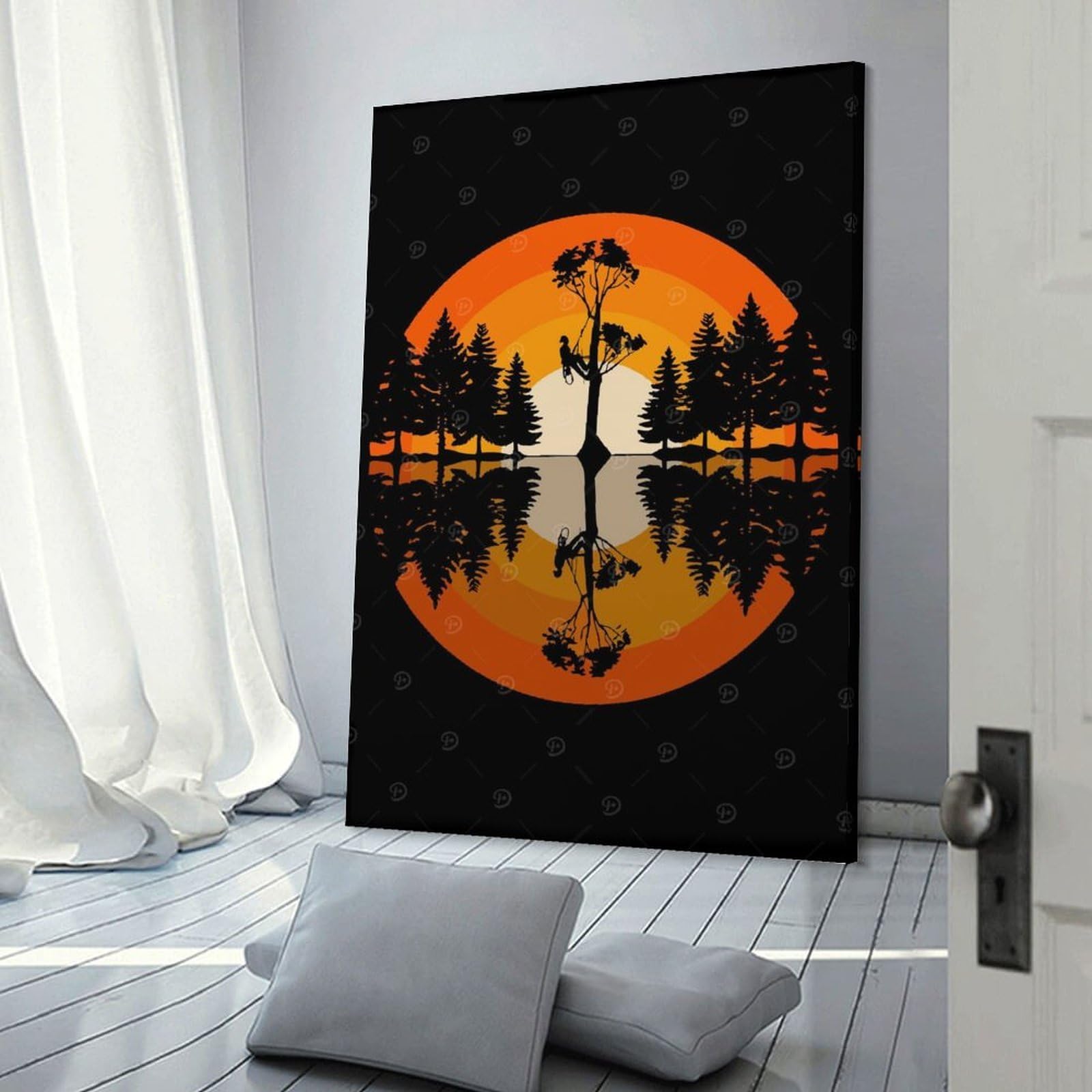 Junmoney Arborist Lumberjack Wall Art Print, 24x36inch(60x90cm), for Living Room, Bedroom, Office Or Hallway, Canvas Wall Art That Fits Changing Layouts
