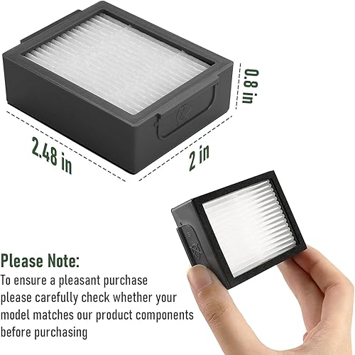 Miniatura 2 de ALSTON Filtro HEPA de repuesto 6 piezas para iRobot Roomba I E y J Series, i7 i7+Plus i3 i3+ i4 i6 i6+ i8 i8+ E5 E6 E7, filtros Roomba de alta
