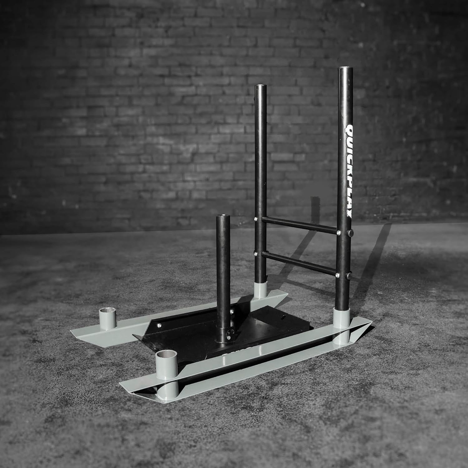 QUICKPLAY Weight Training Push/Pull Sled or Pull Sled Only- Heavy Duty Steel for Strength & Conditioning Workout Build Explosive Power, Speed & Agility- Folding, Compact Design For 50mm Olympic Plates