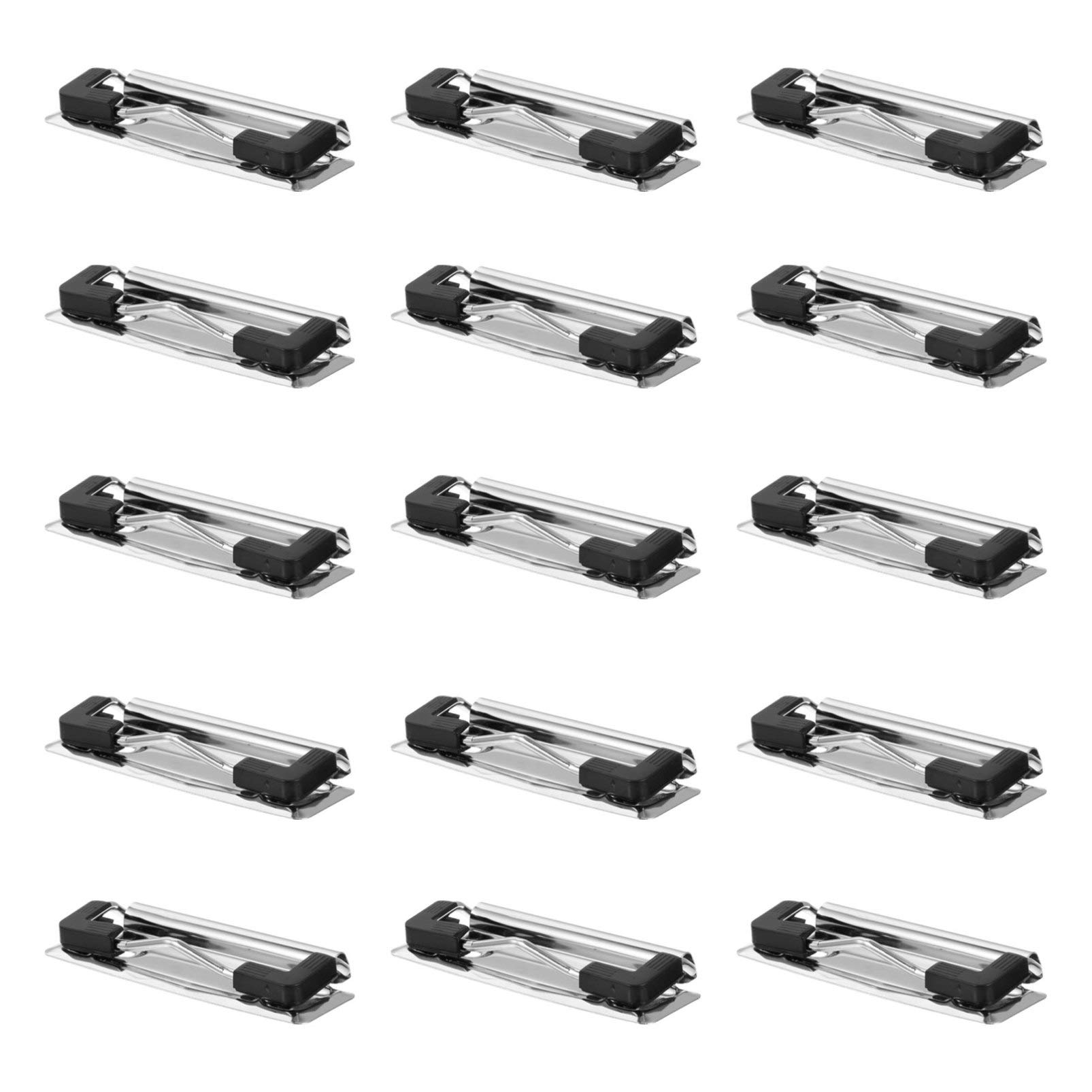 NUOBESTY 10 Set Di Clip Per Cartelline in Metallo Montabili Per Ufficio E Scuola Con Molla 15 Pezzi*10