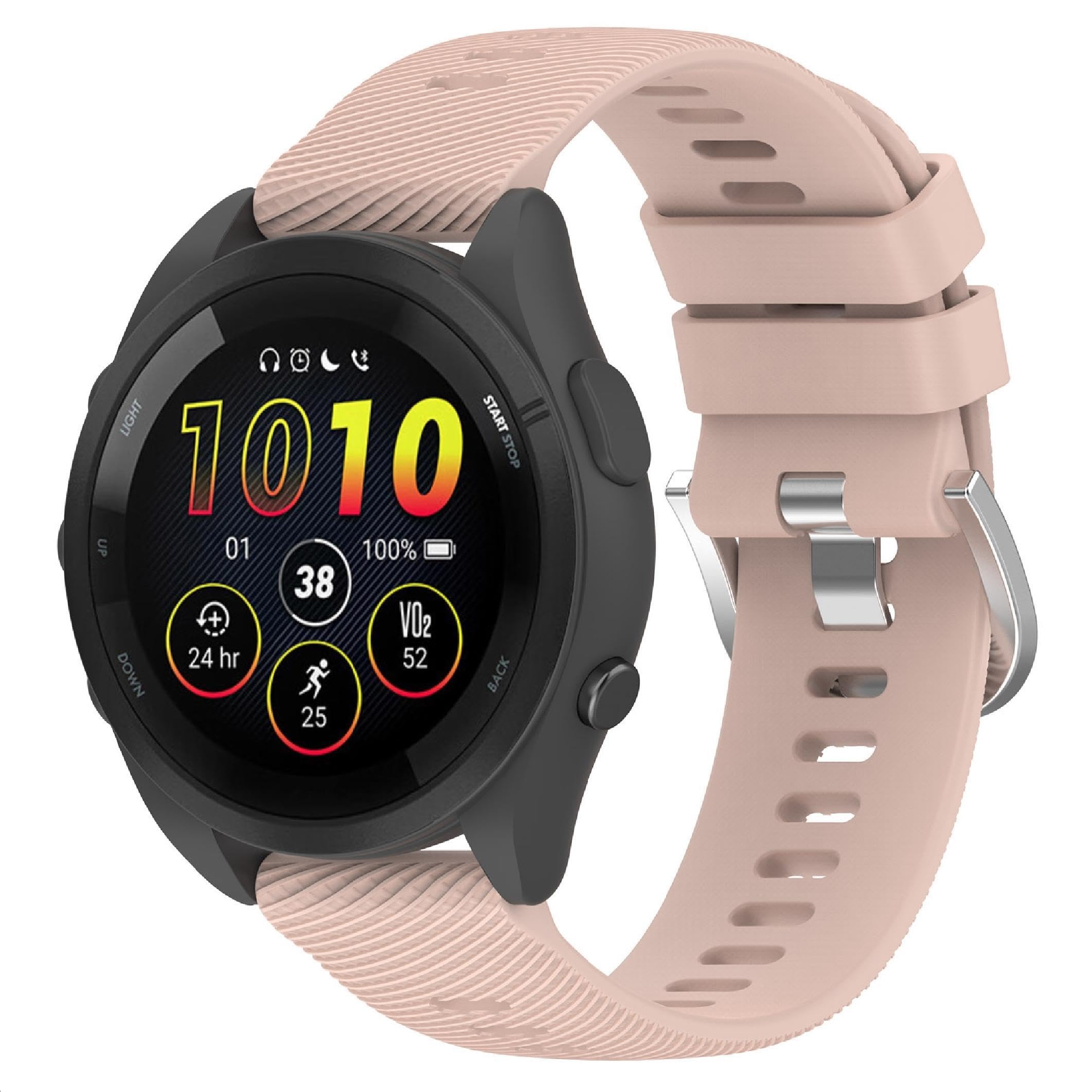 GIOPUEY Silikon Armband Für Garmin Forerunner 165 – Weich, Atmungsaktiv, In Midnight Blue, Einfach Zu Wechseln