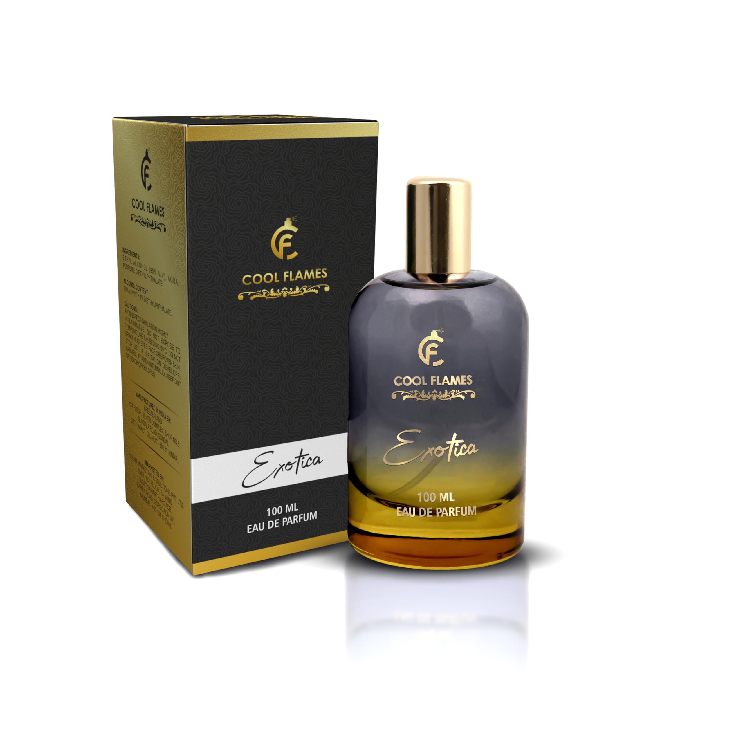 Luxury Exotica Unisex Eau De Parfum 100ml with Rosemary, Tuberose, Cardamon & Leather Vetiver, Premium Long Lasting Herbal & Floral Fragrance Scent Perfume for Men & Women