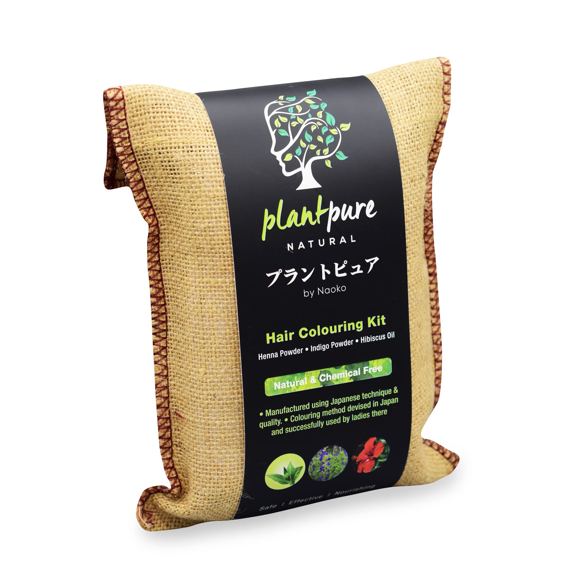 PlantPure Natural Hair Color Kit - Henna Powder, Indigo & Hibiscus Oil - Organic Henna Powder for Hair Growth - Herbal, Chemical-Free, Vitamin C - Japanese Method - Henna Mehndi for Hair Care-picture-53