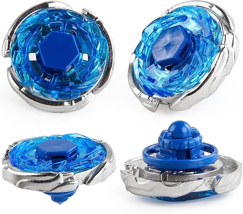 Miniatura 6 de Bey Battling Tops - Juego de iniciación de metal Fusion Gyro paquete de 6 piezas juego de batalla de 2 lanzadores regalo para niños y niños a partir