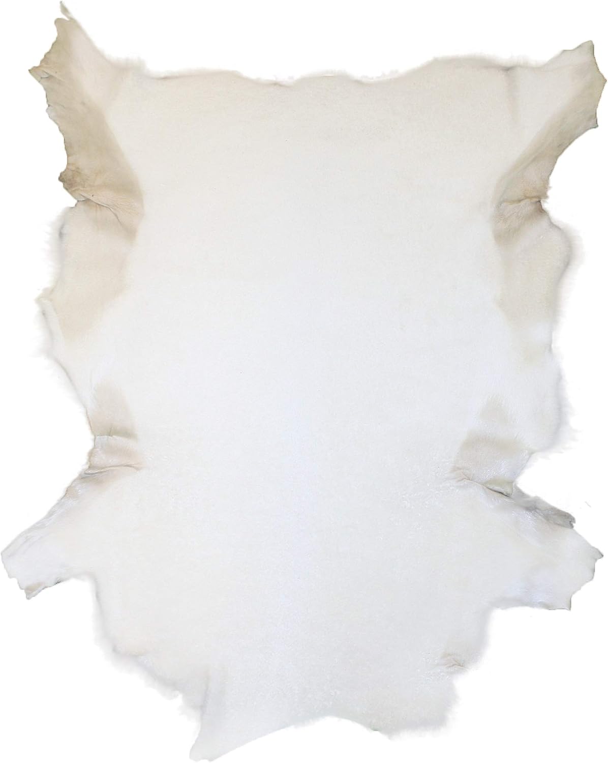 Glacier Wear Natural White Shearling Sheepskin Leather Hide Fur Pelt Skin (6.00 to 6.75 sq ft)