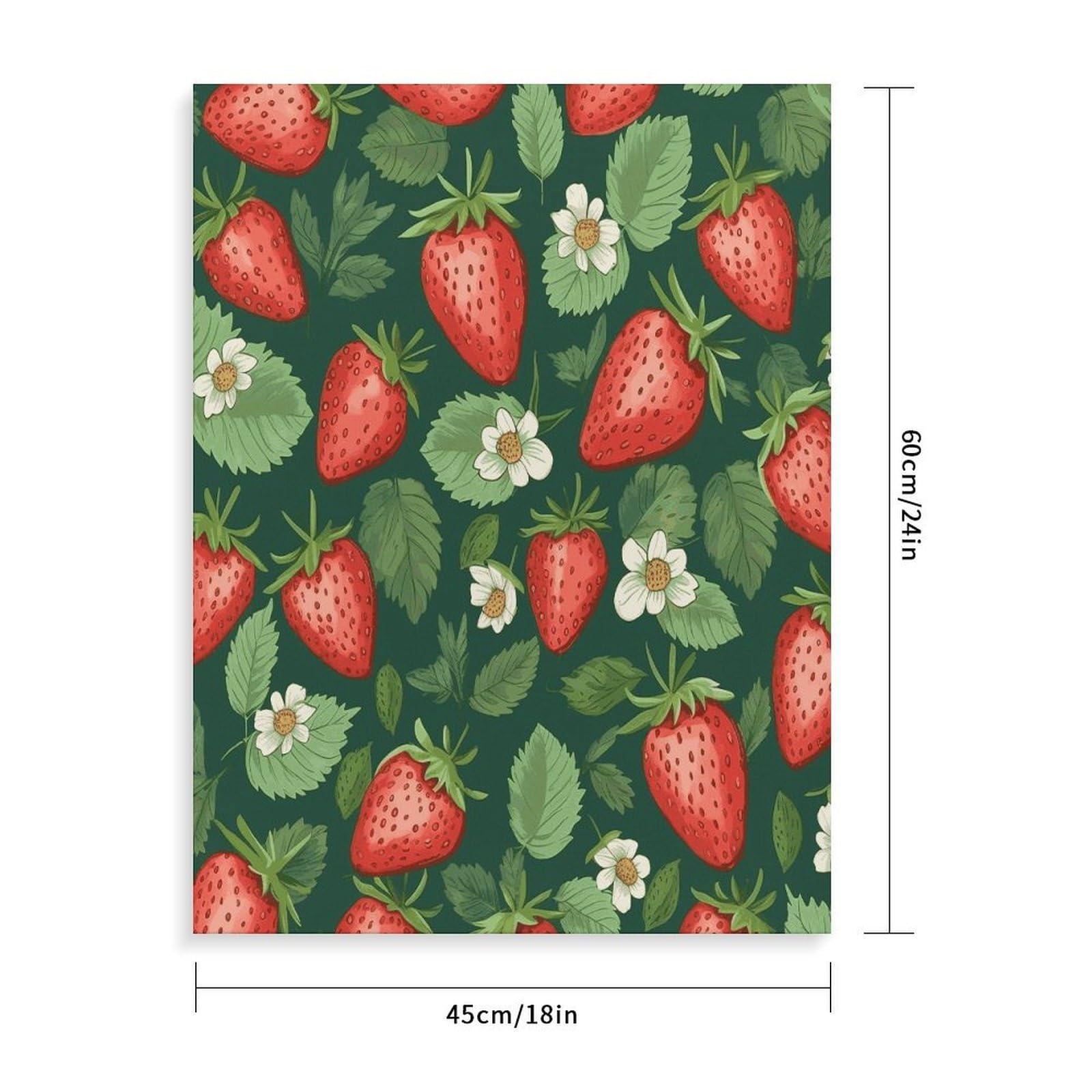 LPAGBCNU Malen nach Zahlen mit frischen Erdbeeren und Blättern, Malen-nach-Zahlen-Set für Erwachsene, Anfänger, Erwachsene, Malen nach Zahlen, Kits auf Leinwand, DIY-Acryl-Ölfarben, Malerei mit