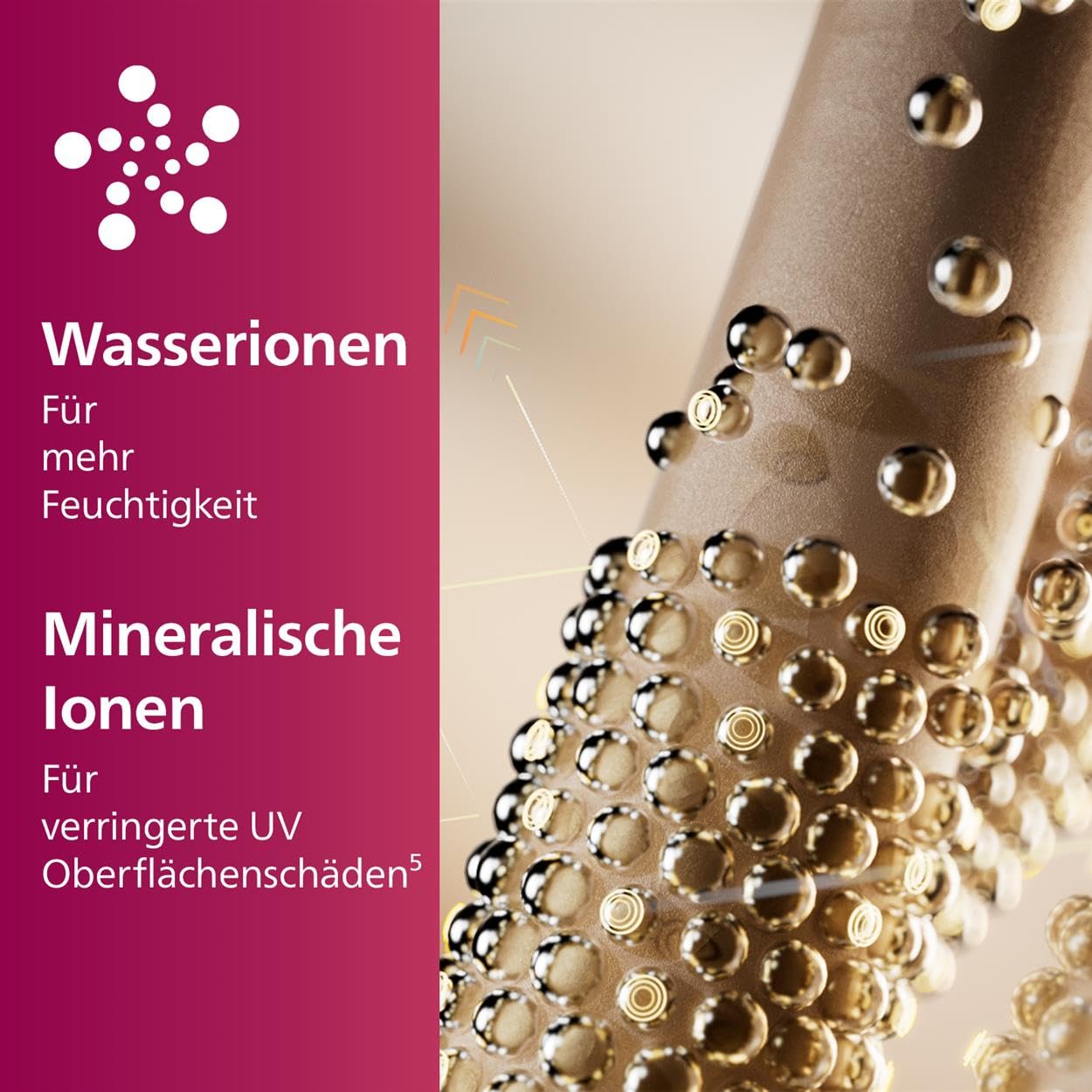 Philips Haartrockner der Serie 7000, mit Leichtigkeit trocknen und stylen, ThermoShield Advanced Technologie, mineralische Ionen, mit Düse und Diffusor, 1.800 W (Modell BHD713/10)