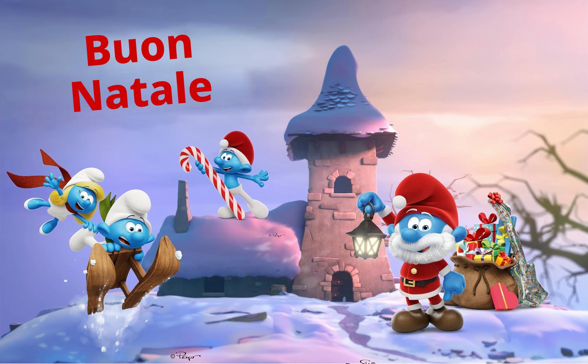 Calendario dell'Avvento 2025 Il calendario dell'Avvento originale SCHLÜMPFE. Giocattolo da collezione a cartoni animati per ragazzi e ragazze, 12 figure + 12 regali SMURFY! Dai 3 anni in su. 24 pezzi