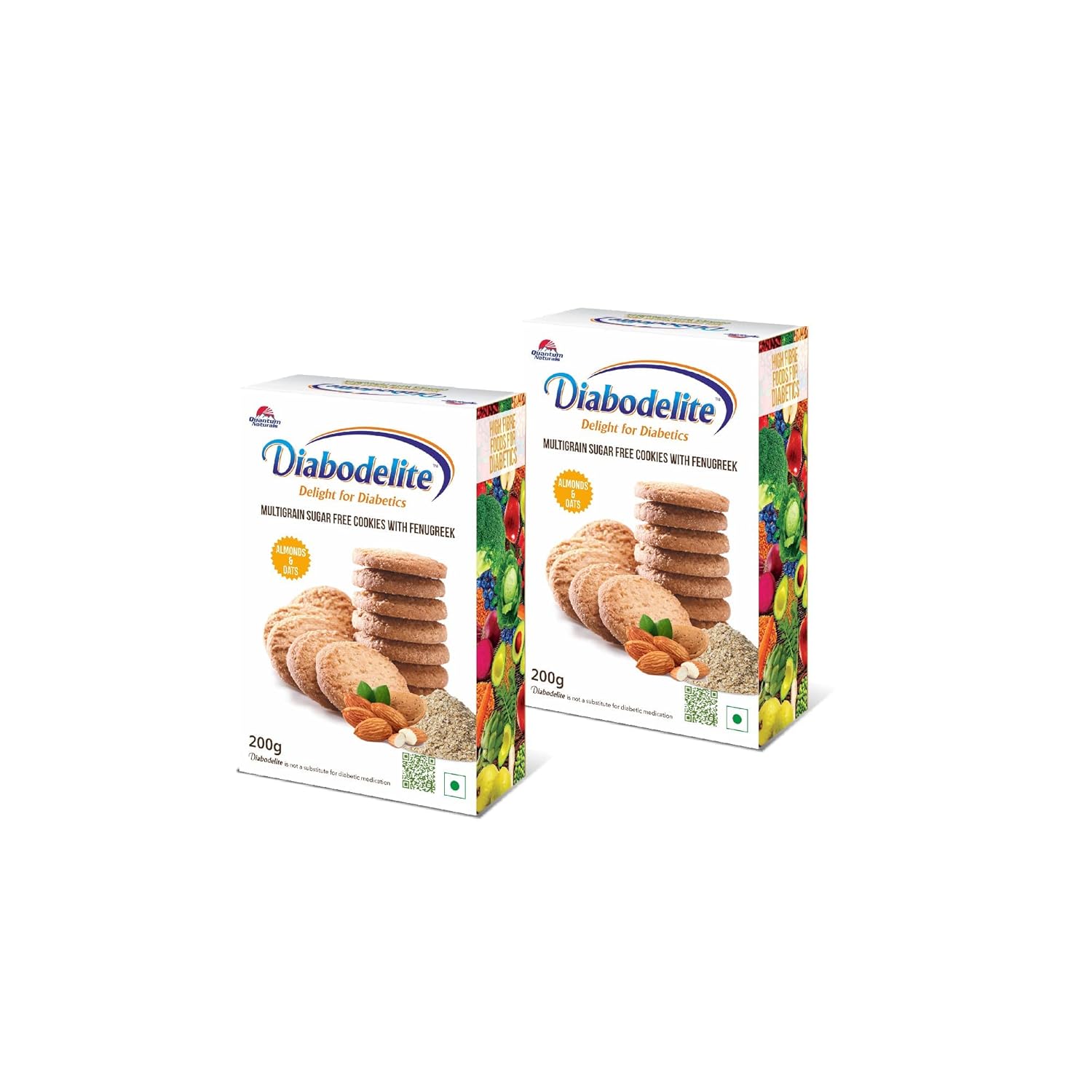 Diabodelite 200G Cookies Oats&Almond FlavourDelight For Diabetics