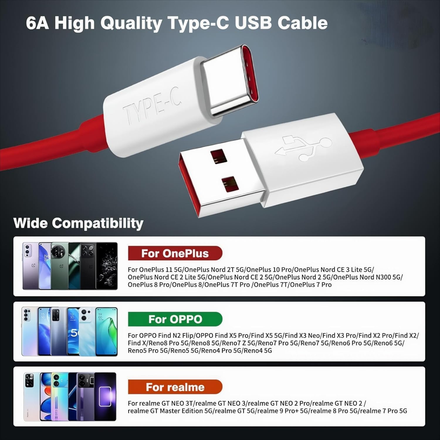 OnePlus 100W Supervooc USB-C Cable - Fast Charging -3