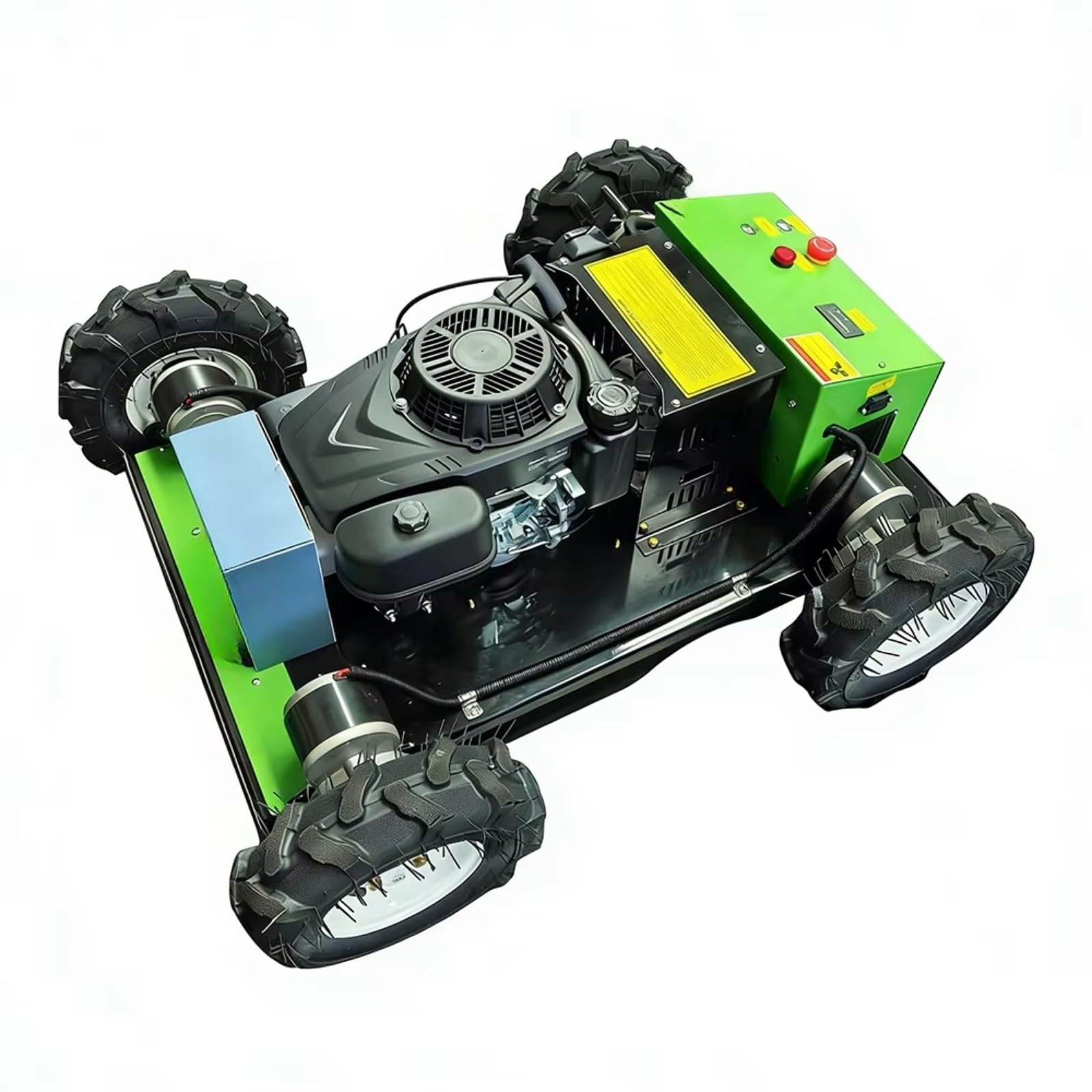 Robot de corte de césped, cortacésped con control remoto 4WD para grandes patios traseros y campos, cuenta con altura y velocidad de corte ajustables