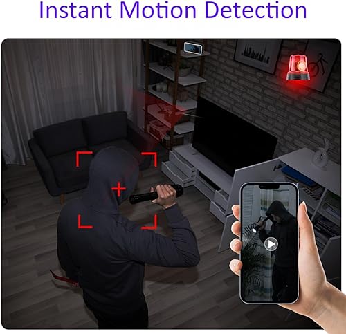 Miniatura 3 de Cámara de seguridad para el hogar, cámara de reloj 4K, cámaras para mascotas, gatos, perros, cámaras interiores inteligentes, reloj de cámara