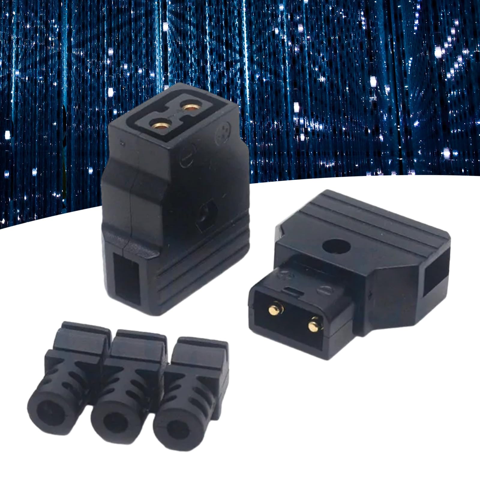 Ozeau D-Tap Male Connector D-Tap Plug Tap for DSLR Camera Power Cable V Mount Battery Connector Socket Replacement