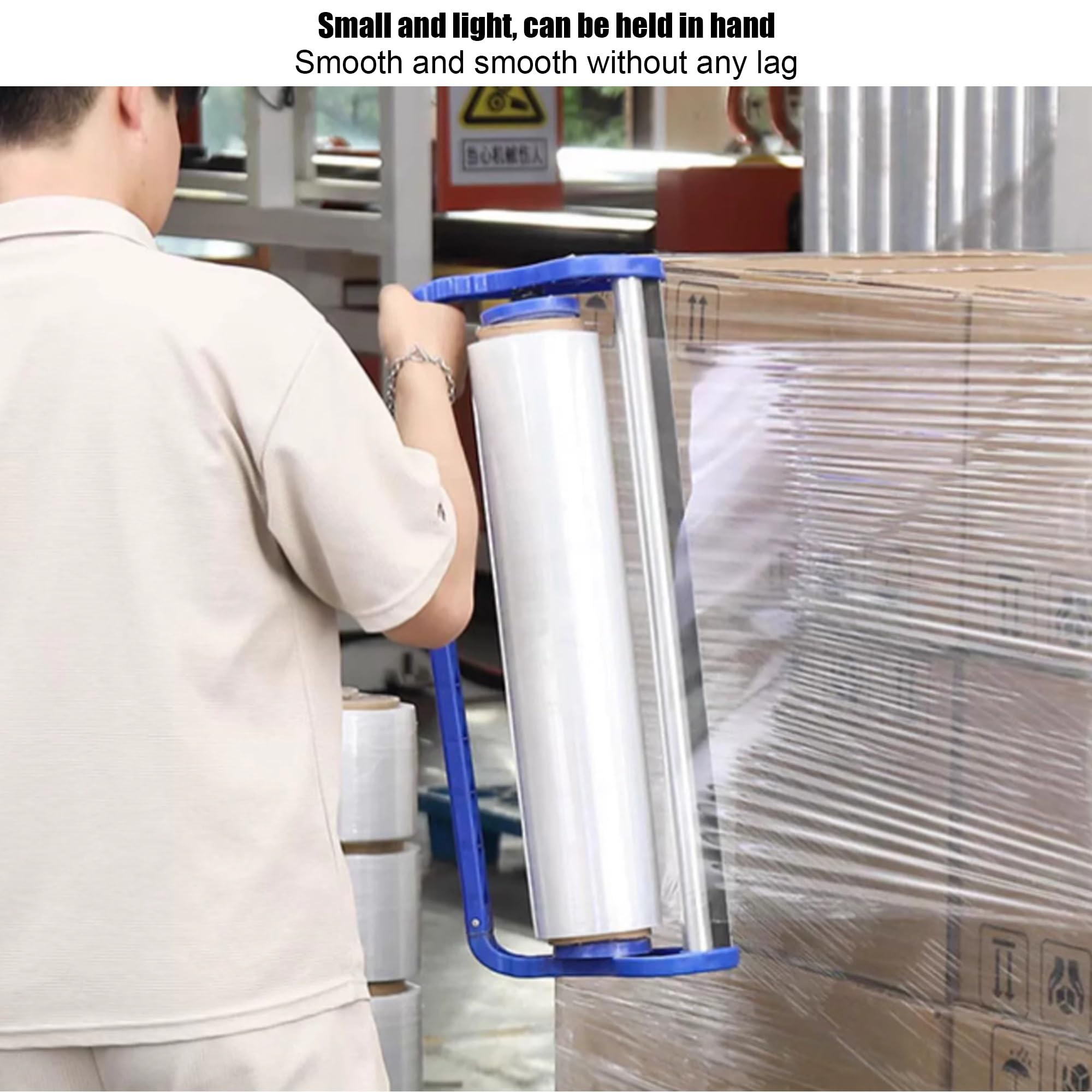 Dispensador de Film Estirable, Dispensador de Película, con Capacidad para Rollos de 50cm, Soporte dispensador de Film retráctil para Embalaje de palets Mudanzas