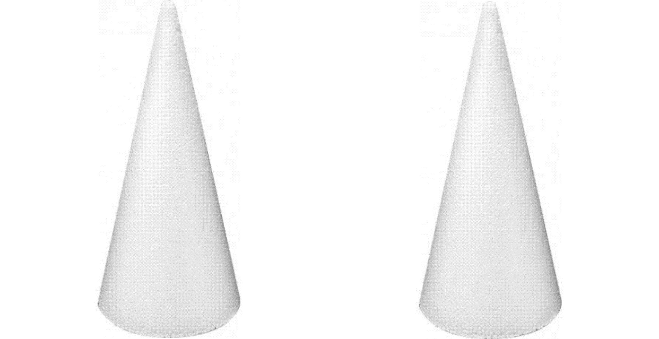 Polistirolo Cono 2 Pz. Alto 30 cm Hobby Creativi