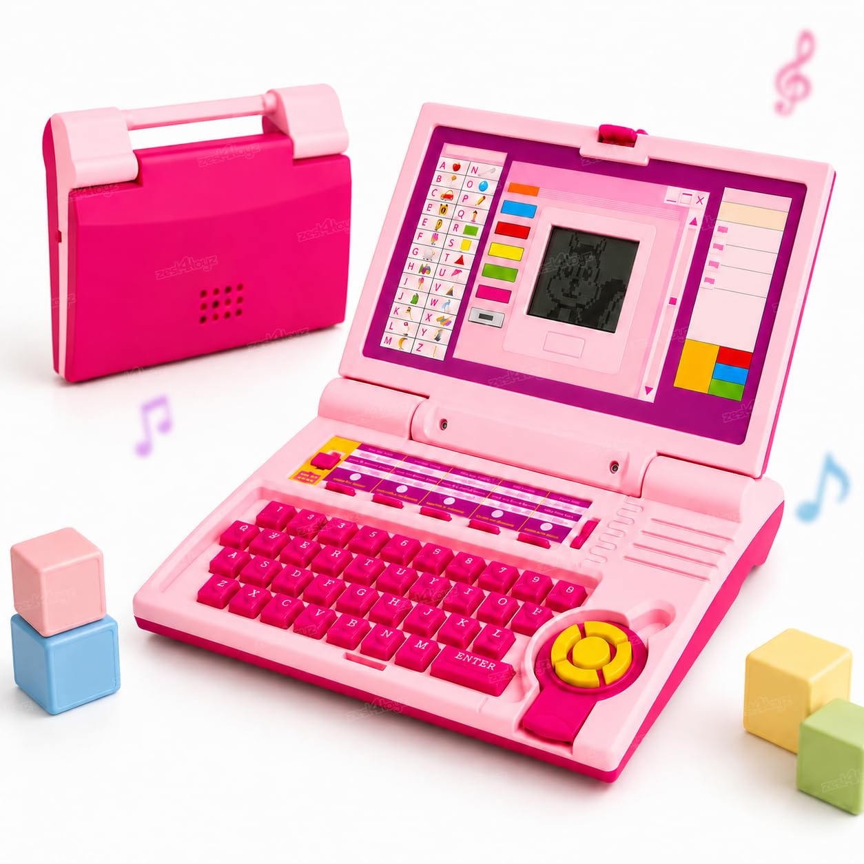Zest 4 Toyz Educational Laptop for Kids Toy Computer Fun 20 Interactive Activities Learning Toy Laptop Alphabet, Letter, Words, Games, Mathematics, Music, Logic Memory Toys for Boys and Girls-image-32