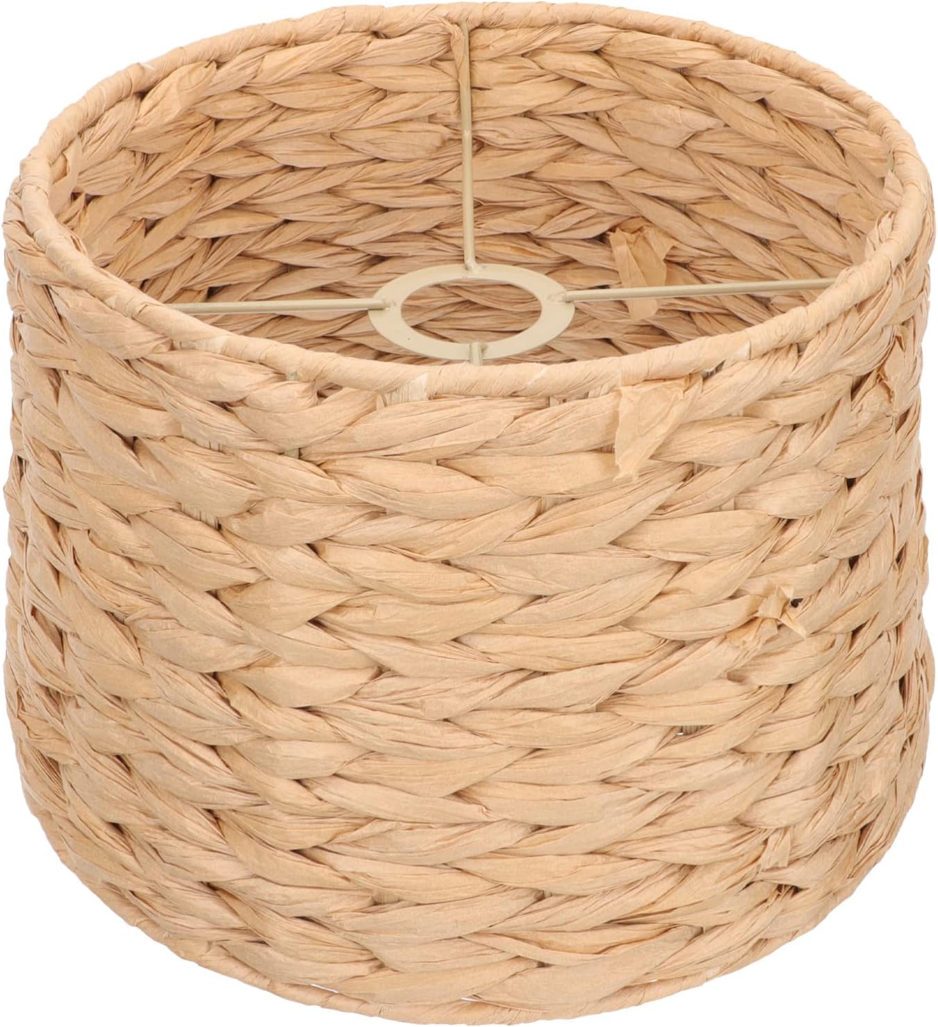Yardwe Woven Lampshade Table Light Shade Wall Light Cover Handwoven Rattan Light Fixture Bulb Guard Lamp Cage for Pendant Light Restaurant Office Weaving Lights Large Paper Rope