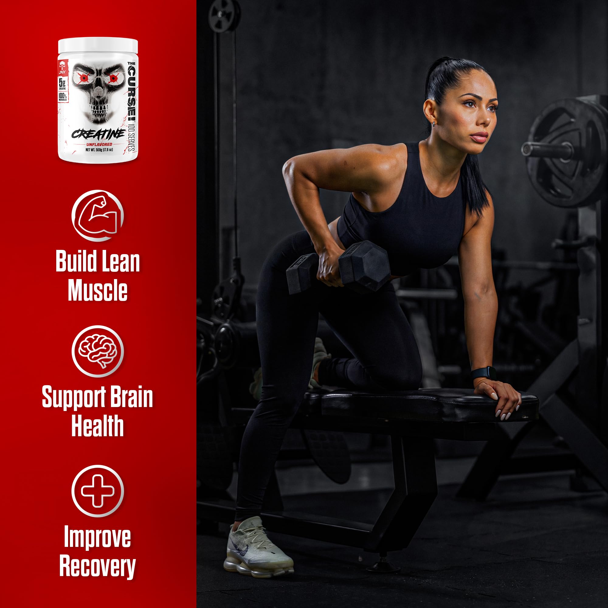 JNX SPORTS The Curse Micronized Creatine Monohydrate Unflavored 500g — Amazon image 6