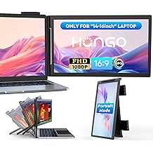 Laptop Screen Extender,14" FHD 1080P IPS Dual Screen,Attachment Screen Extended Extra Screen, Portable Monitor for Laptops 14-16" with USB-C/HDMI Port, Plug n Play for Windows/Mac/Android/Switch/PS5