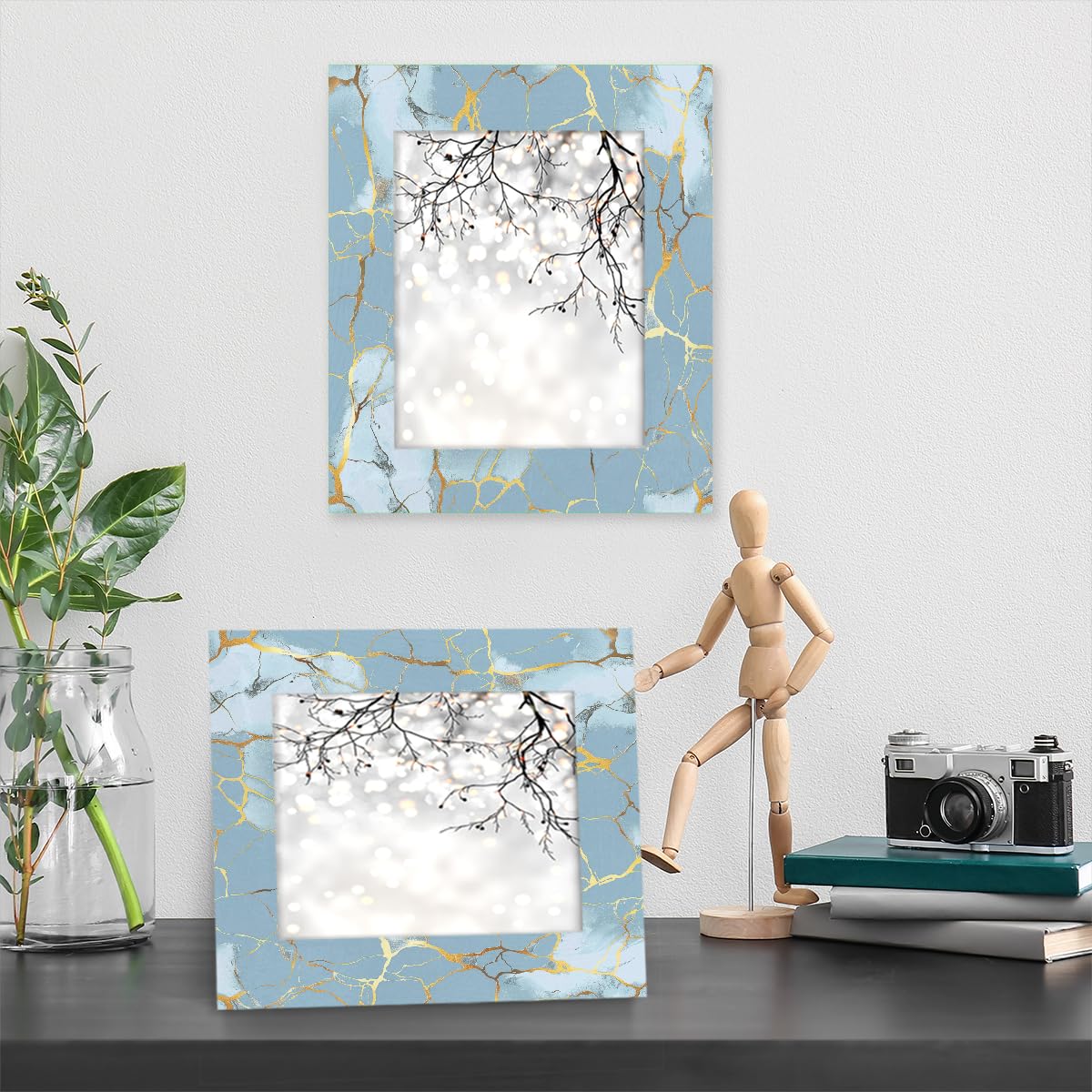 Amazon.com: OSAM SPACE Light Blue Stone 8x10 Inch Picture Frames