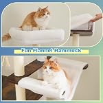 Hey-brother Wooden Cat Tree, 72.4 inch Cats Furniture Tower with Large Platforms, Hammocks, Spacious Condo, Full Sisal Scratching Posts, Ladder, Brush, Water Proof Surface, Rustic Brown MPJ121SR