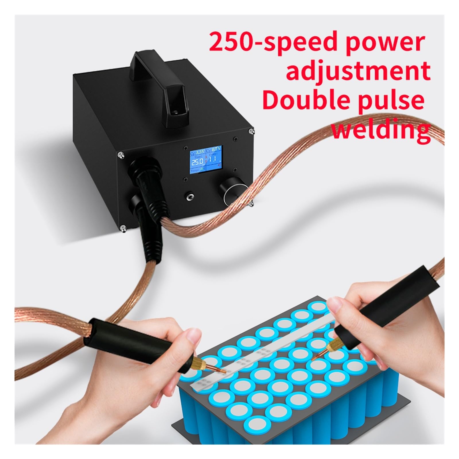 Machine Portative De Soudure Par Points Stockage D'énergie Condensateur D'impulsion Précision Soudeuse Batterie 5V/2100A For La La Soudure Est Solide.