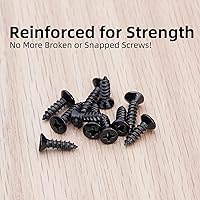 Vista 8 de DecoBasics Paquete de 2 bisagras negras superpuestas de 1/2 pulgada para puertas de cabina (1 par), bisagra de marco de cara semioculta de cierre