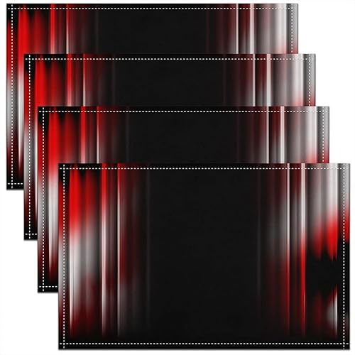 jejeloiu Juego de 4 manteles individuales geométricos abstractos degradados, manteles individuales modernos para cocina, comedor, decoración